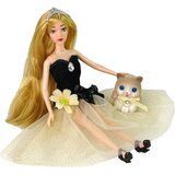  Lutka za igru Emily s dugom plavom kosom i mačićem Flower- 30 cm | Shoptok.si