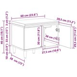  Haldna klop z blazino s shranjevanjem Bela 60 x 38 x 46 cm, (5000155652) Slike