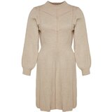 Trendyol Curve Plus Size Dress - Beige - A-line | ePonuda.com