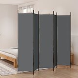 vidaXL Sobna pregrada s 5 panela Antracit 250 x 200 cm od tkanine Cijene