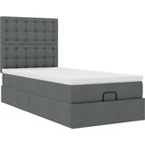  Otomanski okvir kreveta s madraca tamnosivi 100x200cm tkanine | shoptok.hr