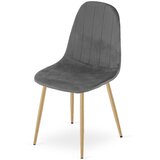 PADVA stolica - tamnosivi baršun / noge od hrasta x 1 | shoptok.hr