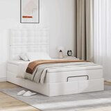 vidaXL otomanski okvir kreveta s madraca bijeli 120x190cm umjetna koža | shoptok.hr