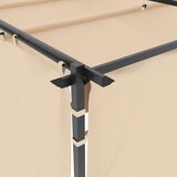  Sjenica sa zastorima 3 x 3 m krem čelična | shoptok.hr