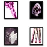 Wallity dekorativna slika u okviru (4 komada) purple unicorn set | ePonuda.com