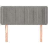  Uzglavlje s ušima svjetlosivo 103x16x78/88 cm baršunasto | shoptok.hr