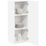 vidaXL Stenska kuhinjska omarica Visok sijaj bela 40 x 31 x 100 cm | Shoptok.si