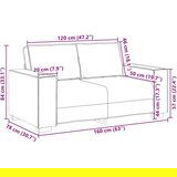 vidaXL Dvosjed Kauč Taupe 120 cm Tkanina | shoptok.hr