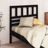 Maison Chic posteljno vzglavje - vzglavna omarica - nočna omarica črno 81x4x100 cm trdna borovina, (21705546) | Shoptok.si