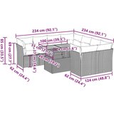 vidaXL 9-dijelni set vrtnih sofa od poliratana s jastucima sivi | shoptok.hr