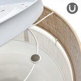  plafonsko svetlo sirja double boho 2xE14/15W/230V, prečnik 35 cm, bež/bela | Eponuda.com