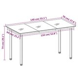  Vrtna jedilna garnitura 7-delna z blazinami črna, (20598040) | Shoptok.si