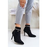 VINCEZA High Heel Boots With Decorative Strap Eco Suede | shoptok.hr