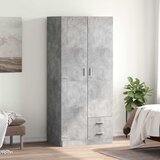  Ormar siva boja betona 80 x 52 x 180 cm od konstruiranog drva | shoptok.hr