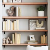 Maison Chic Stenska polica - Viseča Polica svetlo rjava 100x30x(2-4) cm trdna hrastovina, (21784767) | Shoptok.si