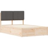  Posteljni okvir z oblazinjenim vzglavjem z vzglavjem Temno siva, (5000104446) | Shoptok.si