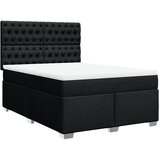  Krevet s oprugama i madracem crni 160x200 cm od tkanine | shoptok.hr