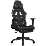 vidaXL Gaming stol z oporo za noge črno in kamuflažno umetno usnje, (21152282) | Shoptok.si