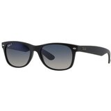 Ray-ban New Wayfarer Classic RB2132 601S78 Polarized M (55) Črna/Modra Cene