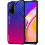 Cadorabo Case, združljiv z OPPO v vijolični - rdeči - dvobarvni zaščitni pokrov iz silikona TPU in hrbta iz kaljenega stekla, (20589649) | Shoptok.si