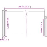  Bočna tenda na uvlačenje bijela 100 x 300 cm | shoptok.hr