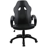MID.YOU GAMING STOL kovina, umetna masa, tekstil črna, svetlo siva | Shoptok.si