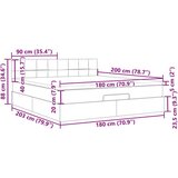 vidaXL Otomanski krevet s madracem ružičasti 180x200 cm baršunasti | shoptok.hr