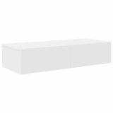  Zidna polica s ladicama bijela 80x33x17 cm izrađeno drvo | shoptok.hr