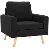  Fotelja od tkanine crna | shoptok.hr