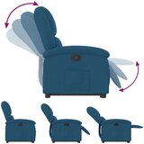 vidaXL Naslonjač na podizanje plavi baršunasti | shoptok.hr