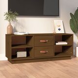 vidaXL TV omarica medeno rjava 100x34x40 cm trdna borovina Cene
