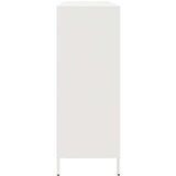 vidaXL Komoda bela 135x39x103,5 cm hladno valjano jeklo | Shoptok.si