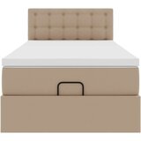 vidaXL Otomanski posteljni okvir z vzmetnico kapučino 80x200 cm, (21611165) | Shoptok.si