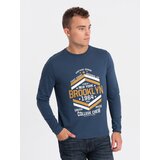 Ombre Men's collegiate style printed longsleeve - blue | Shoptok.si