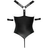 Cottelli Bondage - sijoča odprta mrežasta bodi s prstani (črna) - L | Shoptok.si