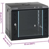 9U Zidni mrežni ormarić 19" IP20 53x40x45 cm | shoptok.hr