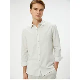 Koton Long Sleeve Shirt Classic Cuff Collar Buttoned