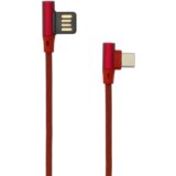 S Box KABEL USB A Muški -> TYPE-C Muški 90°, 1.5 m Crveni, (08-usb-c-90-r) Cijene