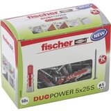 Fischer Duopower Škatla za zidne vložke in vijake (Premer zidnega vložka: 5 mm, Dolžina zidnega vložka: 25 mm, Vijak z vgrezno glavo, 50 kos) Cene