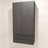 Kolpa San Naomi Set Delux 50cm Crna (Ormarić sa umivaonikom + Ogledalo/ormarić + Visoki ormarić) Slike
