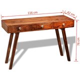  Konzolni Stol s 3 Ladice 76 cm Masivno Drvo Akacije | shoptok.hr