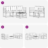  Set vanjskih sofa 6 kom. Prirodna i svijetlo siva | shoptok.hr