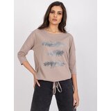 RELEVANCE Blouse-RV-BZ-0226.34P-dark beige | Shoptok.si