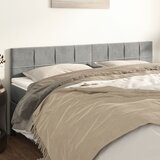  Uzglavlja svjetlosiva 200x5x78/88 cm baršunasta | shoptok.hr