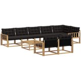  Set vanjskih sofa 9 kom. Bijela i crna | shoptok.hr