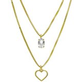Victoria Cruz genoveva crystal gold ogrlica sa swarovski kristalom ( a4568-07dg ) | ePonuda.com