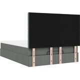 vidaXL Otomanski posteljni okvir z vzmetnico siv 140x190 cm blago | Shoptok.si