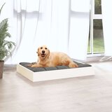  Krevet za pse bijeli 71 5x54x9 cm od masivne borovine | shoptok.hr