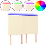  LED uzglavlje krem 144x5x118/128 cm od umjetne kože | shoptok.hr