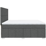  Krevet s oprugama i madracem tamnosivi 200 x 200 cm od tkanine | shoptok.hr